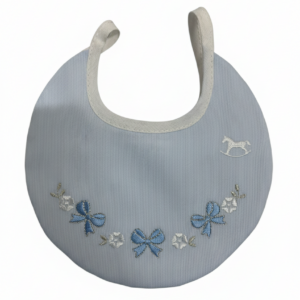Bavaglino ricamo fiocco