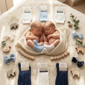 Calze lunghe traforate in cotone